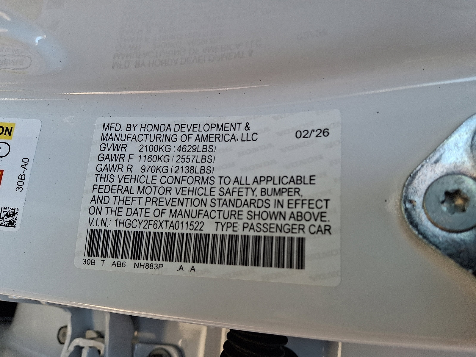 New 2026 Honda Accord EX-L image 15