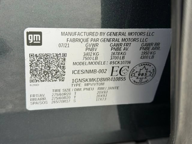 Certified 2021 Chevrolet Tahoe LS AWD/4WD image 23