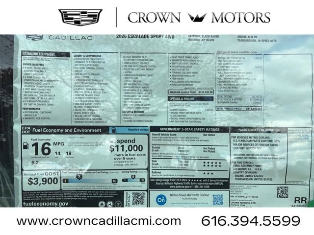 New 2026 Cadillac Escalade Sport image 10