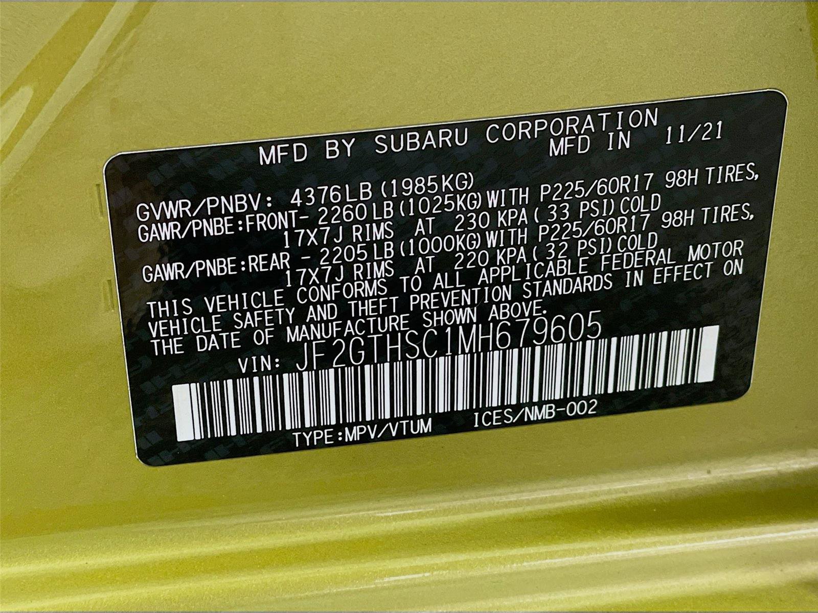 Used 2021 Subaru Crosstrek 2.5i Sport w/ Moonroof Package image 35