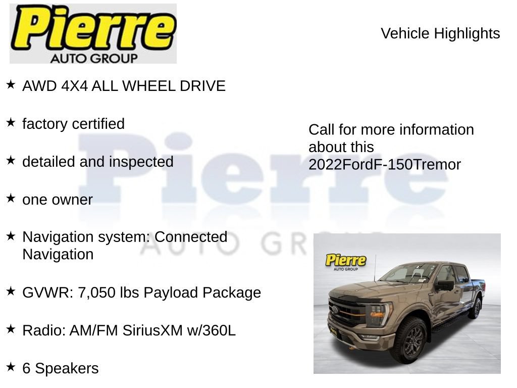 Used 2022 Ford F150 Tremor w/ Equipment Group 401A Mid AWD/4WD image 7