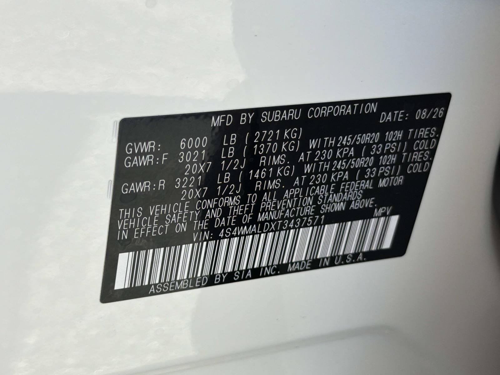 New 2026 Subaru Ascent Bronze Edition AWD/4WD image 26