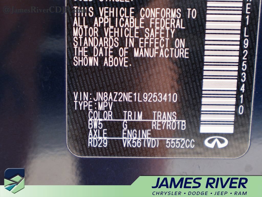 Used 2020 INFINITI QX80 Luxe w/ Proassist Package AWD/4WD image 43