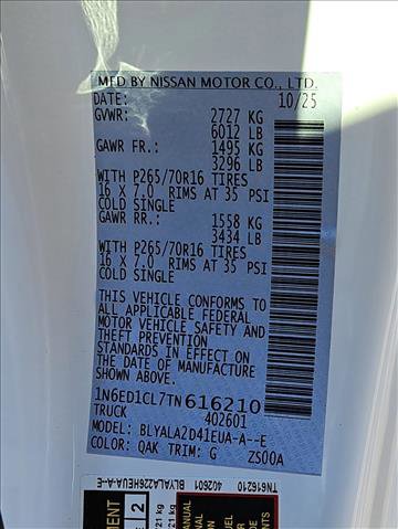 New 2026 Nissan Frontier S image 16