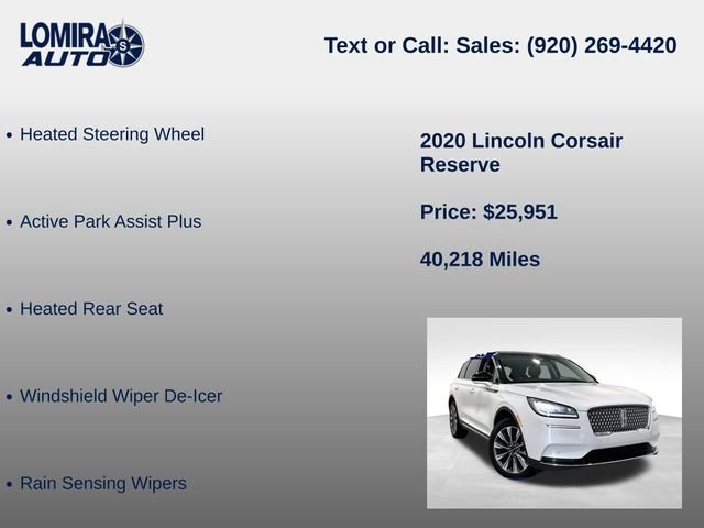 Used 2020 Lincoln Corsair Reserve w/ Equipment Group 201A AWD/4WD image 27