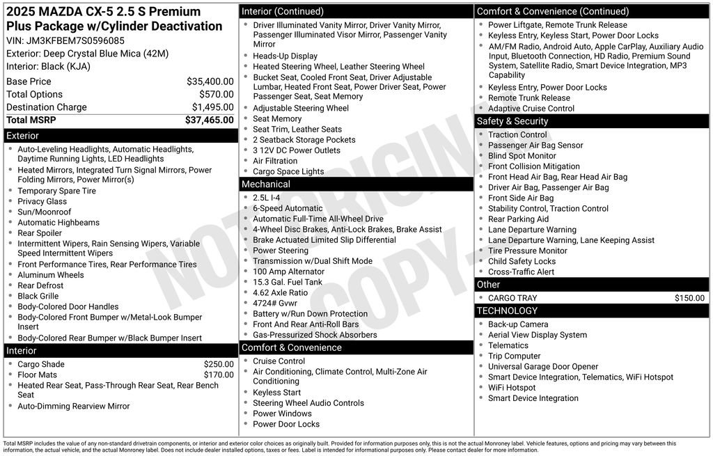 Used 2025 MAZDA CX-5 AWD 2.5 S w/ Premium Plus Pkg image 26
