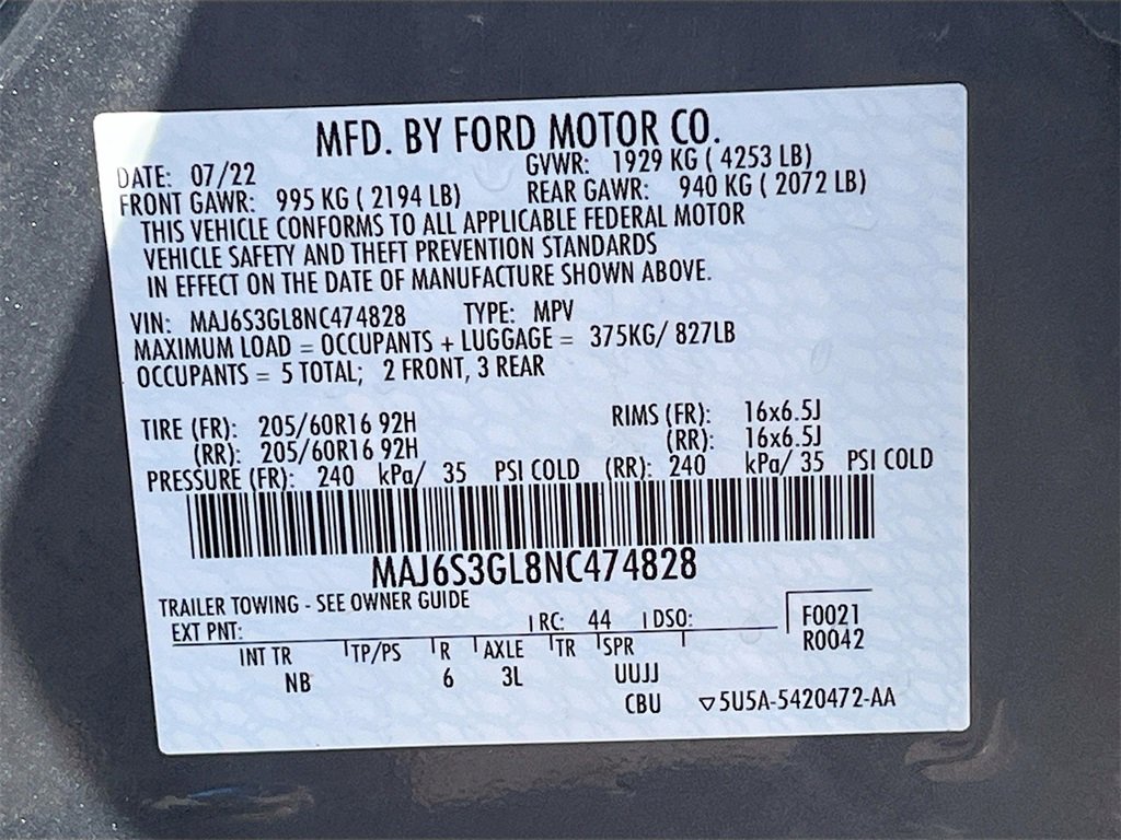 Used 2022 Ford EcoSport SE w/ SE Convenience Package image 31