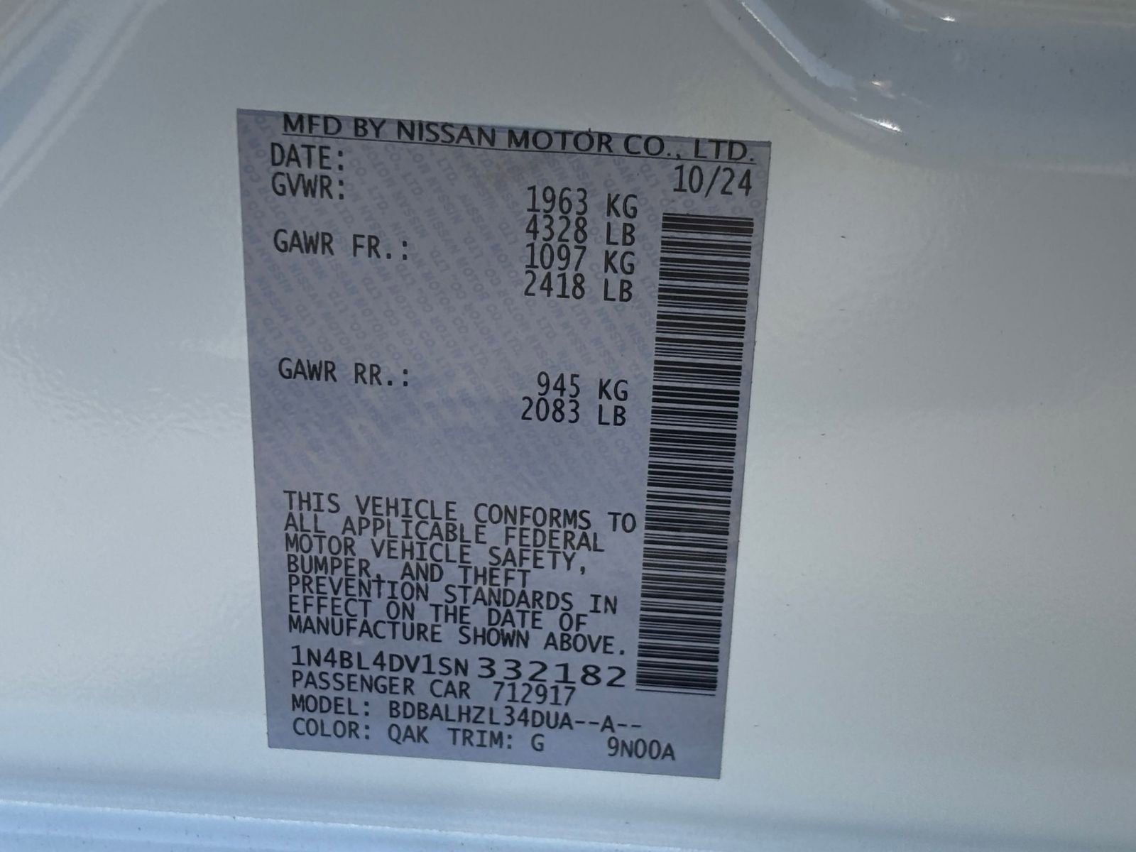 Used 2025 Nissan Altima 2.5 SV FWD image 30