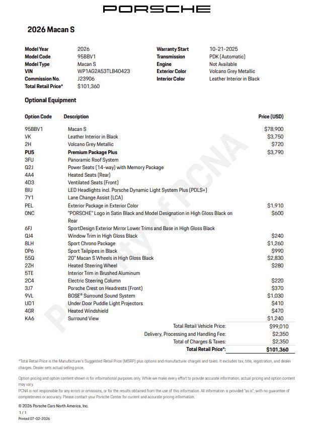 Certified 2026 Porsche Macan S AWD/4WD image 6