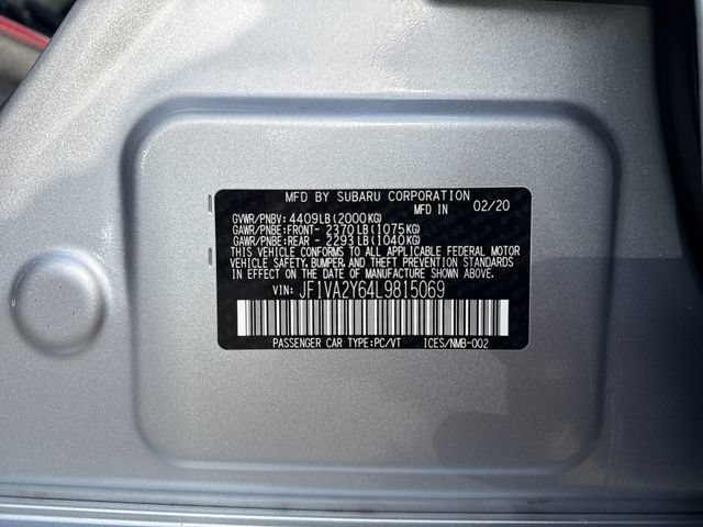 Used 2020 Subaru WRX STI Limited AWD/4WD image 16