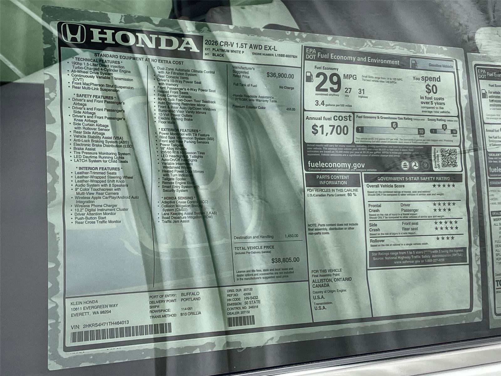 New 2026 Honda CR-V EX-L image 34