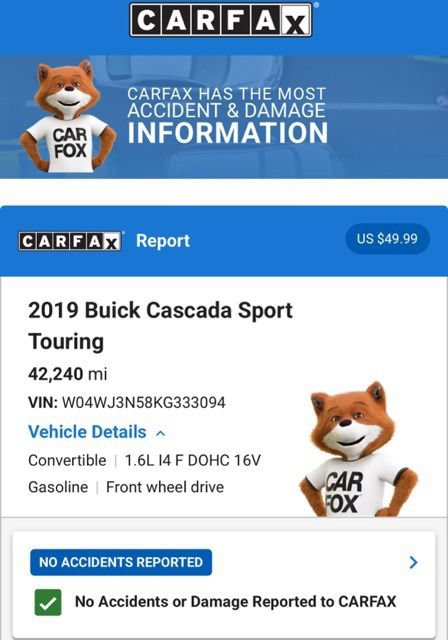 Used 2019 Buick Cascada Sport Touring FWD image 7