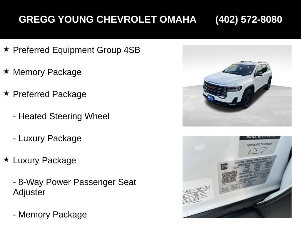 Used 2023 GMC Acadia AT4 w/ GMC Pro Grade Package AWD/4WD image 8