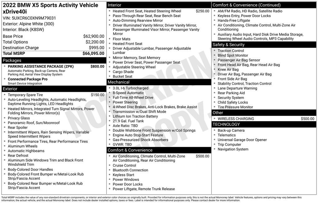 Used 2022 BMW X5 xDrive40i w/ Parking Assistance Package AWD/4WD image 29