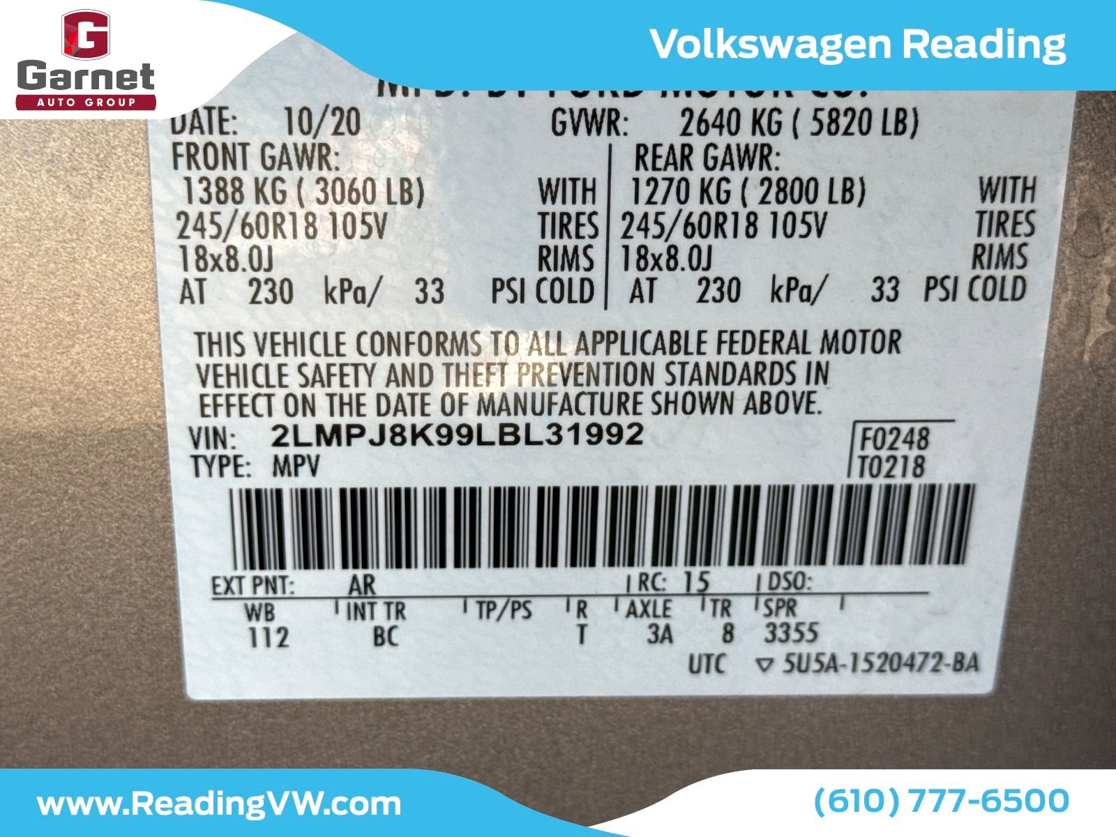 Used 2020 Lincoln Nautilus Reserve image 27