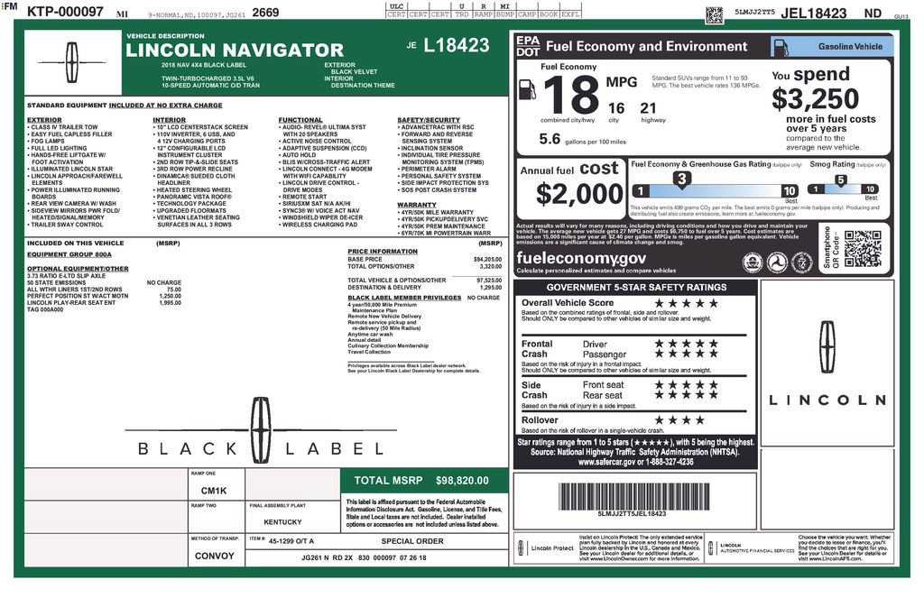 Used 2018 Lincoln Navigator Black Label AWD/4WD image 39