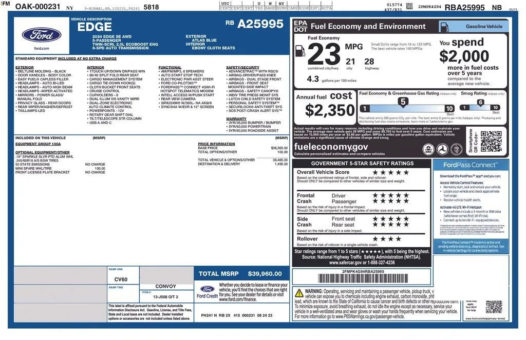 Used 2024 Ford Edge SE AWD/4WD image 2