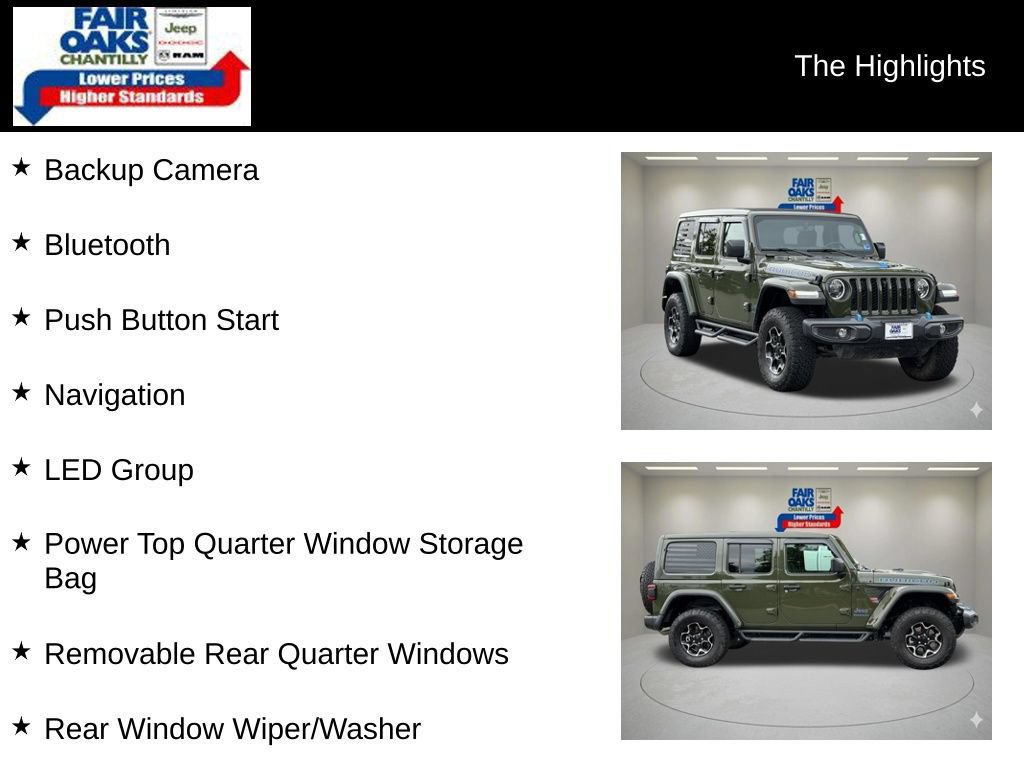 Used 2023 Jeep Wrangler Unlimited Rubicon 4xe w/ Cold Weather Group AWD/4WD image 2
