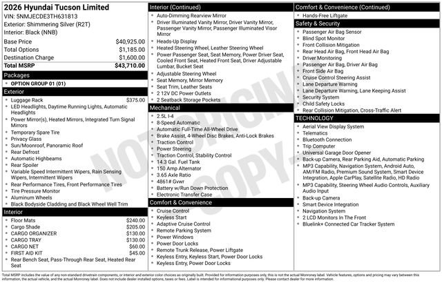 Certified 2026 Hyundai Tucson Limited AWD/4WD image 23