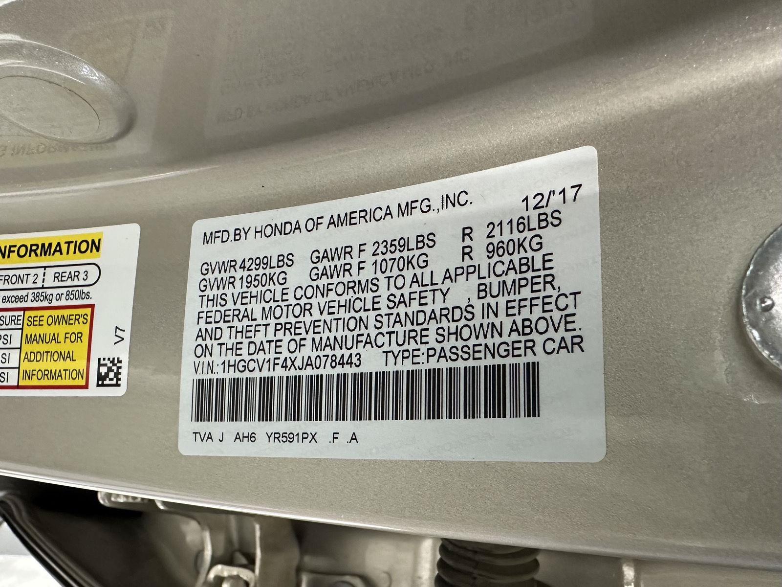 Used 2018 Honda Accord EX image 13
