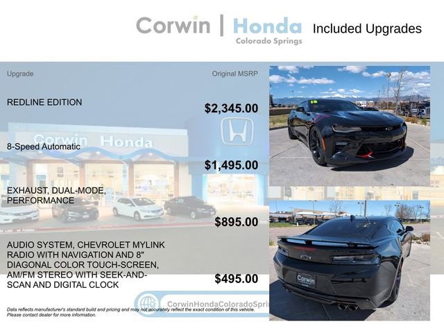 Used 2018 Chevrolet Camaro SS w/ Redline Edition RWD image 4