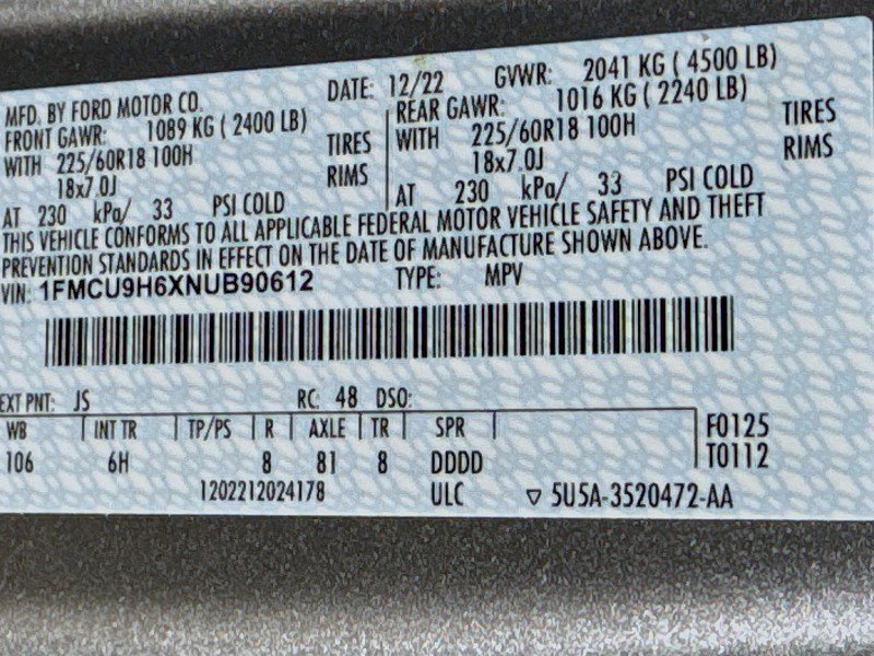 Used 2022 Ford Escape SEL AWD/4WD image 31