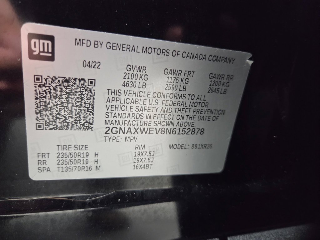 Used 2022 Chevrolet Equinox RS AWD/4WD image 58