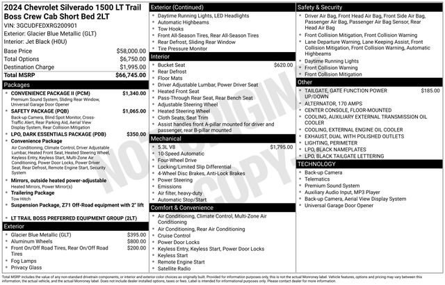 Used 2024 Chevrolet Silverado 1500 LT Trail Boss w/ Convenience Package II image 23