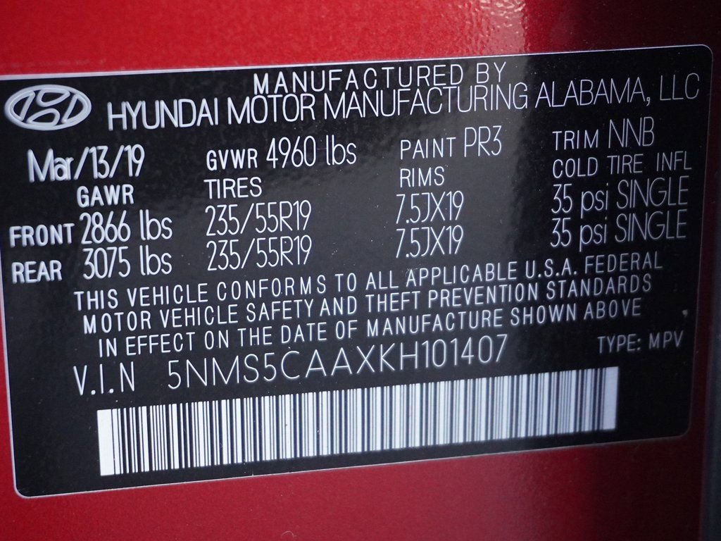 Used 2019 Hyundai Santa Fe Limited w/ Cargo Package image 71