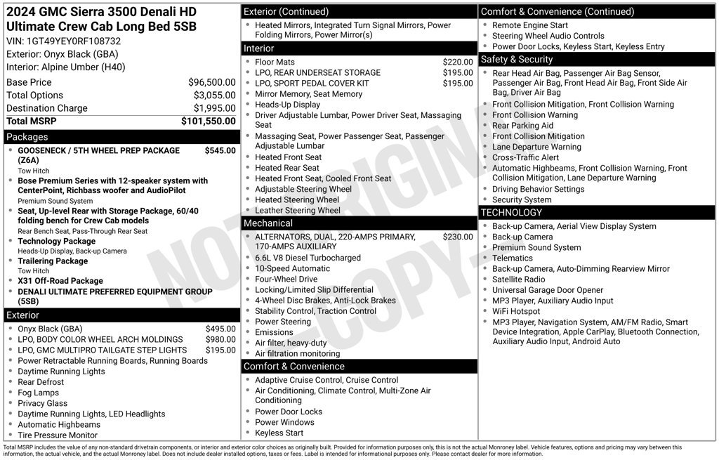 Used 2024 GMC Sierra 3500 Denali Ultimate AWD/4WD image 5