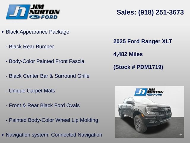 Used 2025 Ford Ranger XLT w/ Black Appearance Package AWD/4WD image 14