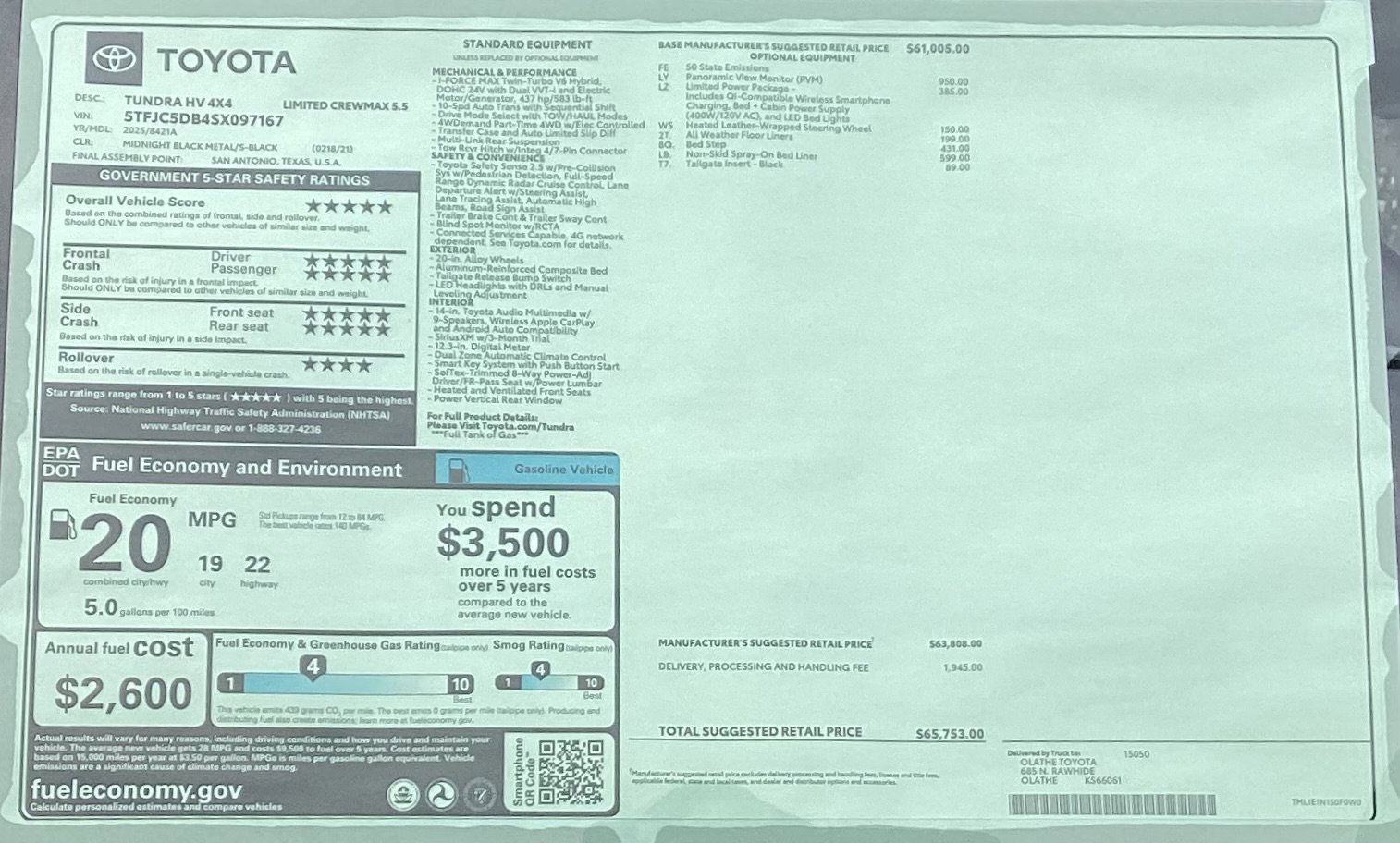 New 2025 Toyota Tundra Limited image 14