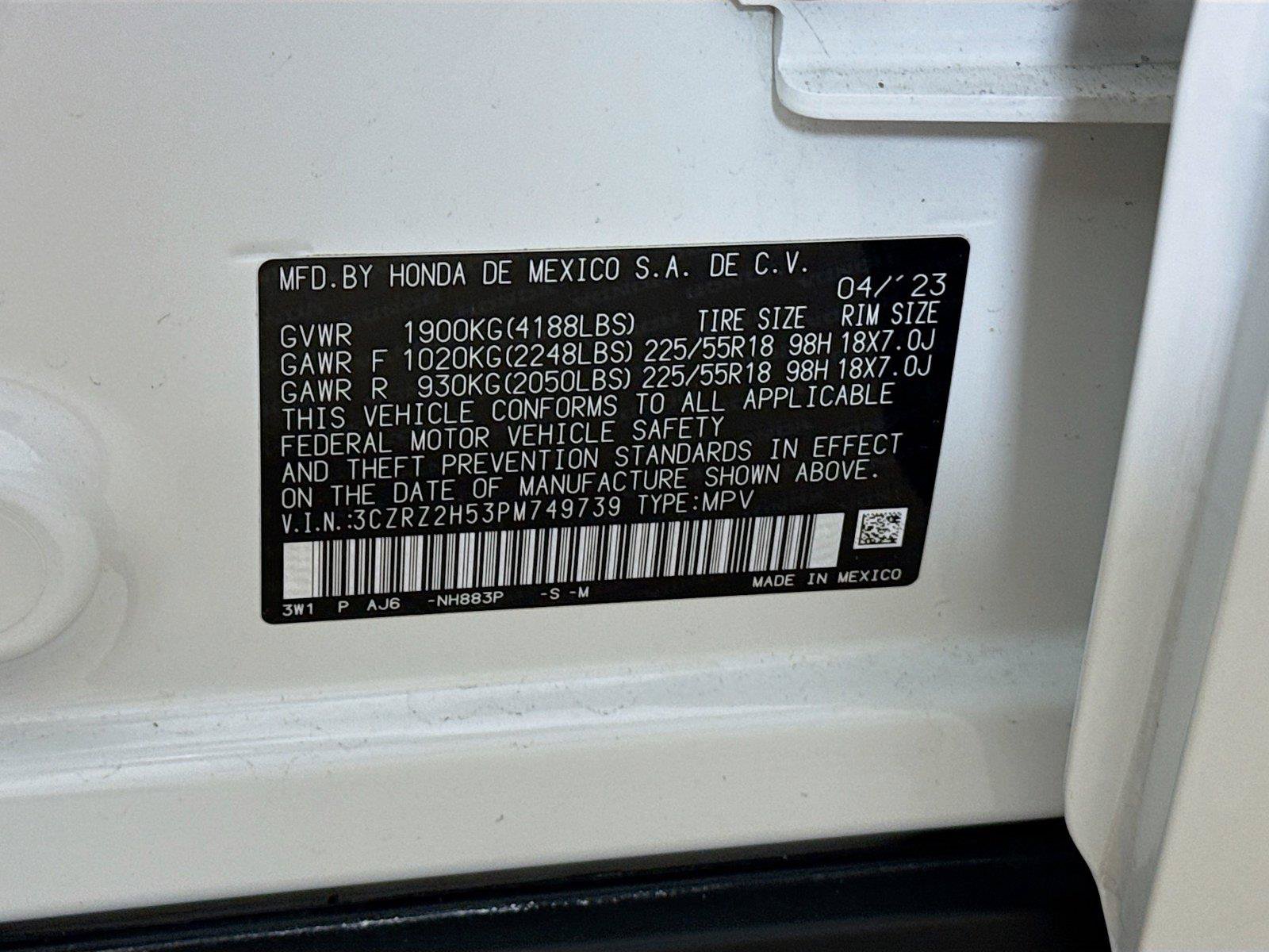 Certified 2023 Honda HR-V Sport image 21