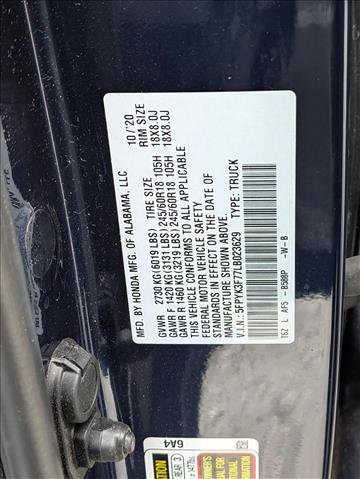 Used 2020 Honda Ridgeline RTL-E image 18