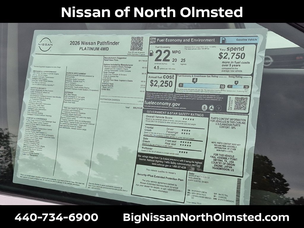 New 2026 Nissan Pathfinder Platinum AWD/4WD image 19