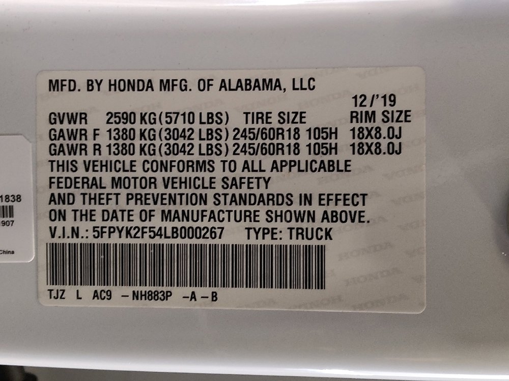 Used 2020 Honda Ridgeline RTL image 33