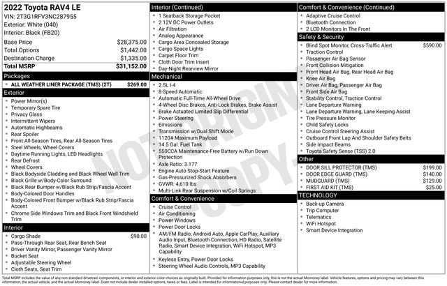 Used 2022 Toyota RAV4 LE AWD/4WD image 33