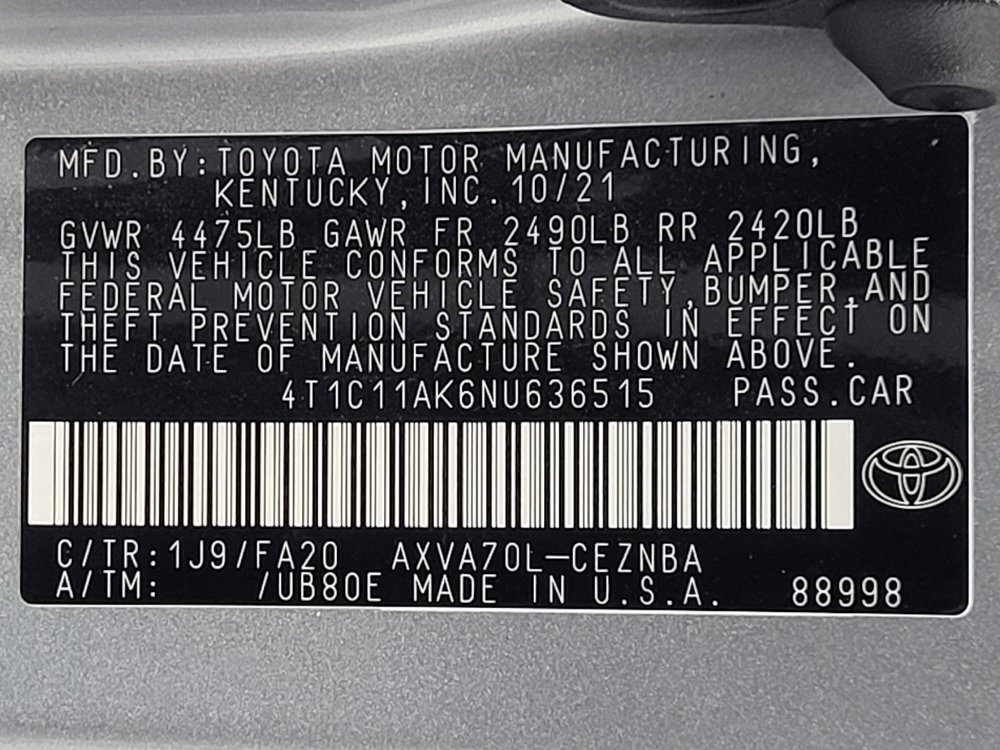 Used 2022 Toyota Camry LE FWD image 33
