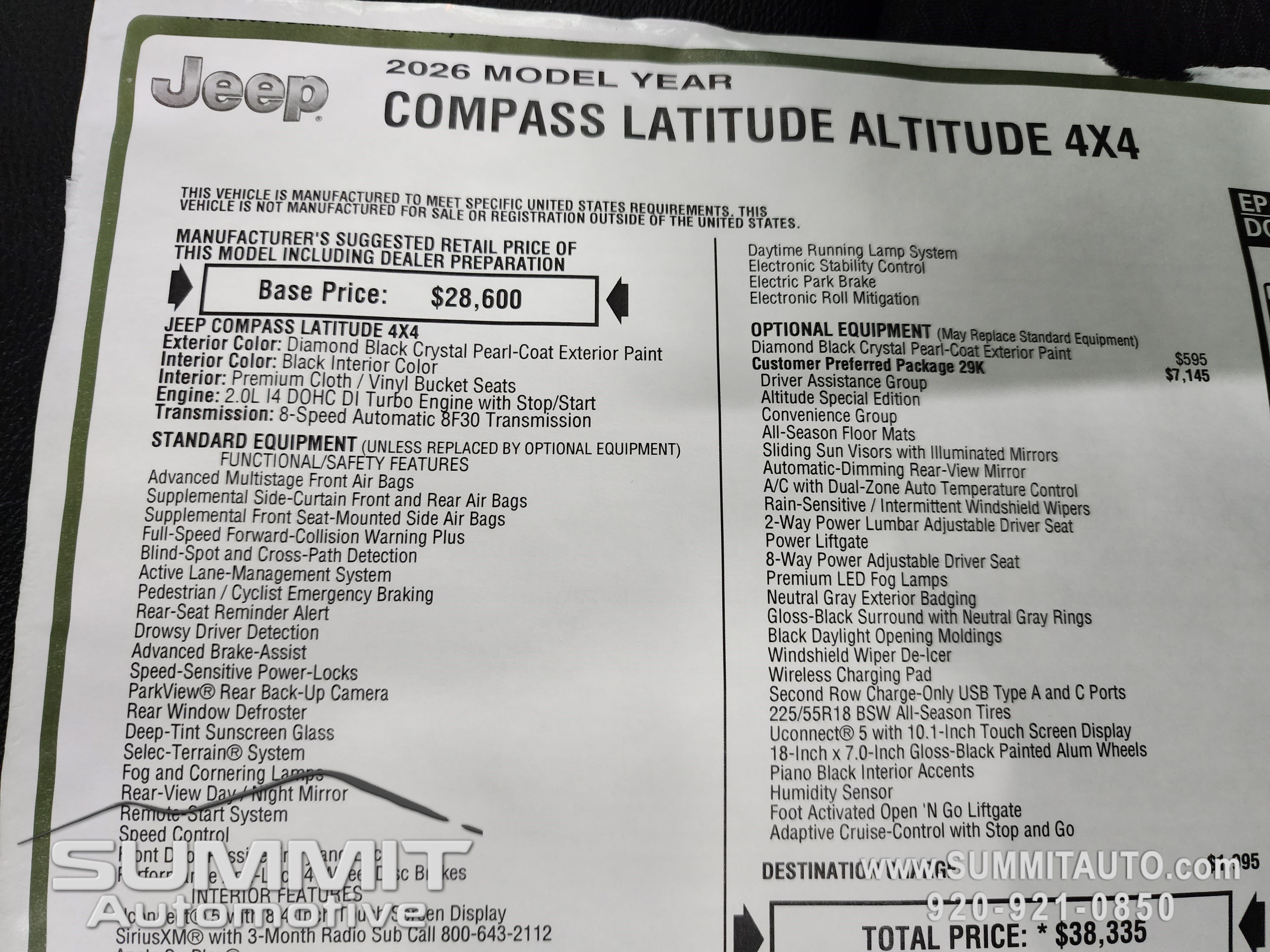 New 2026 Jeep Compass Latitude w/ Quick Order Package 29K image 35