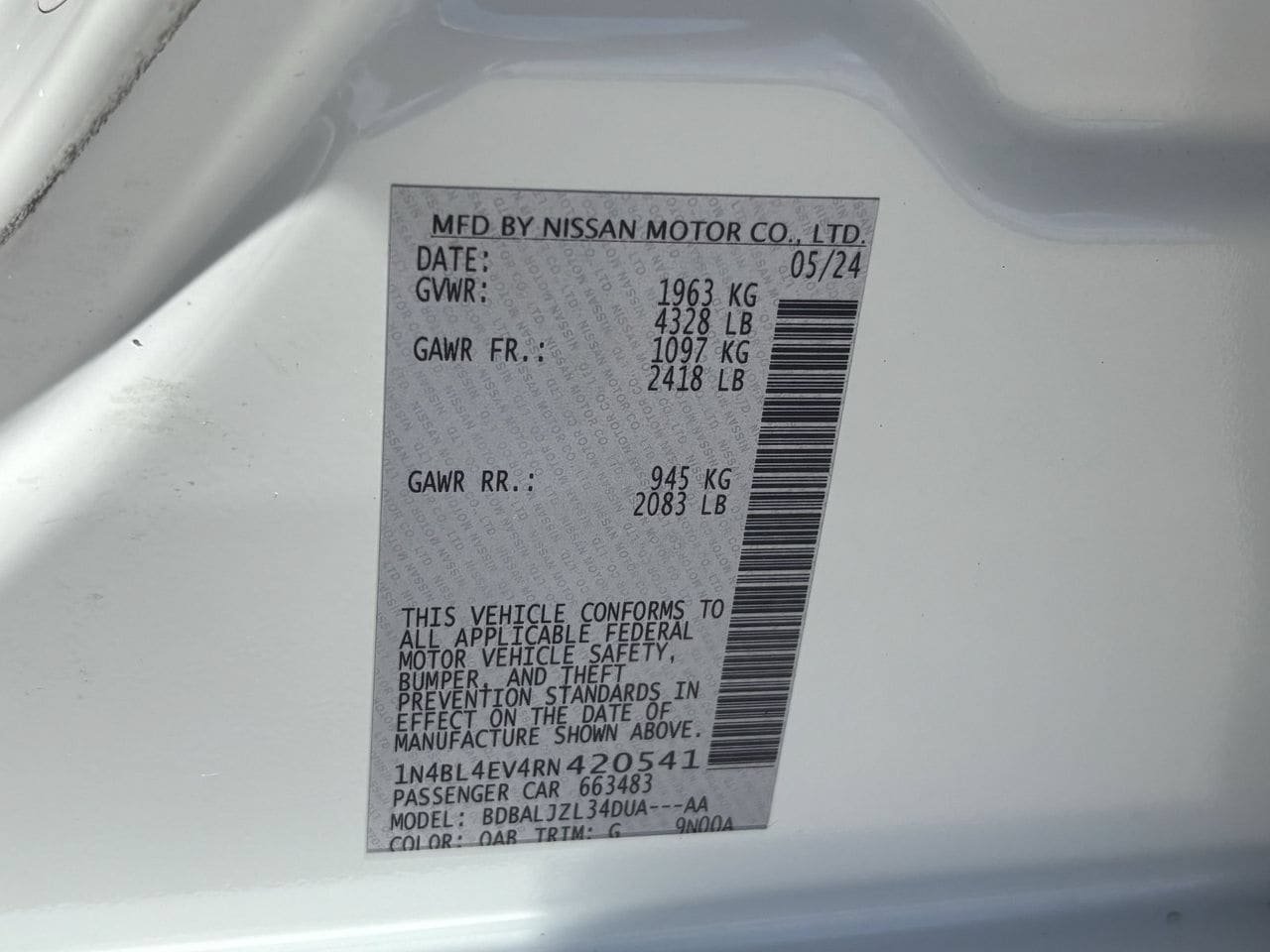 Used 2024 Nissan Altima 2.5 SL FWD image 33