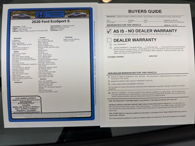 Used 2020 Ford EcoSport S image 37