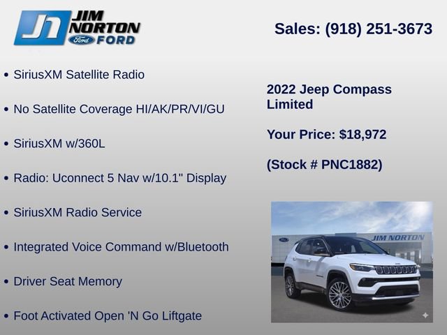 Used 2022 Jeep Compass Limited w/ Elite Group AWD/4WD image 39