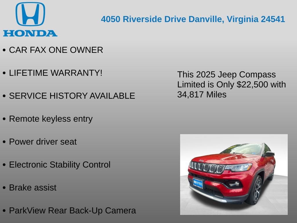 Used 2025 Jeep Compass Limited AWD/4WD image 7