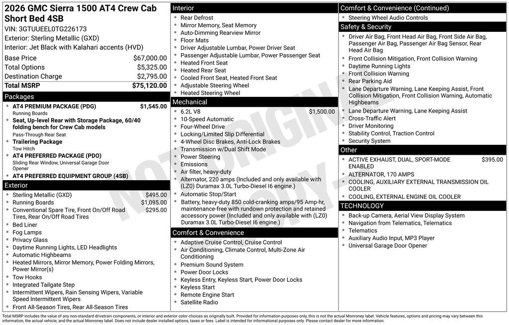 New 2026 GMC Sierra 1500 AT4 w/ AT4 Premium Package image 54