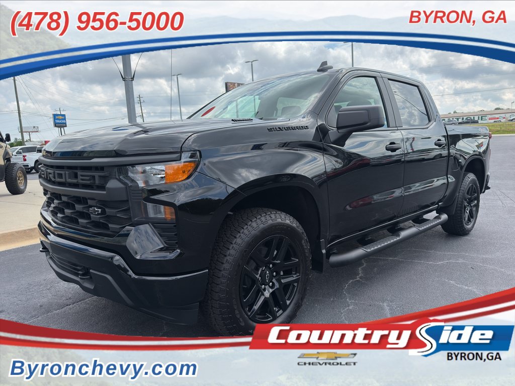 New 2026 Chevrolet Silverado 1500 Custom w/ Turbomax Blackout Package AWD/4WD image 1