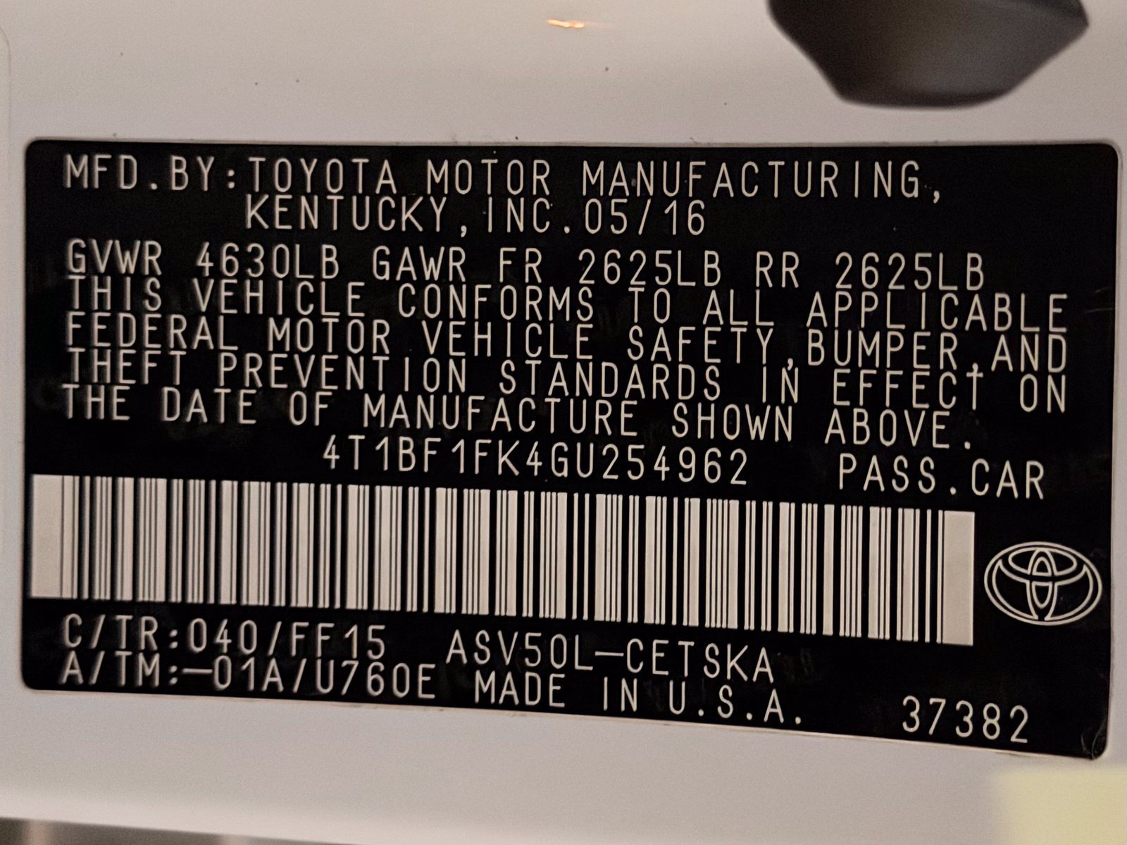 Used 2016 Toyota Camry SE FWD image 37