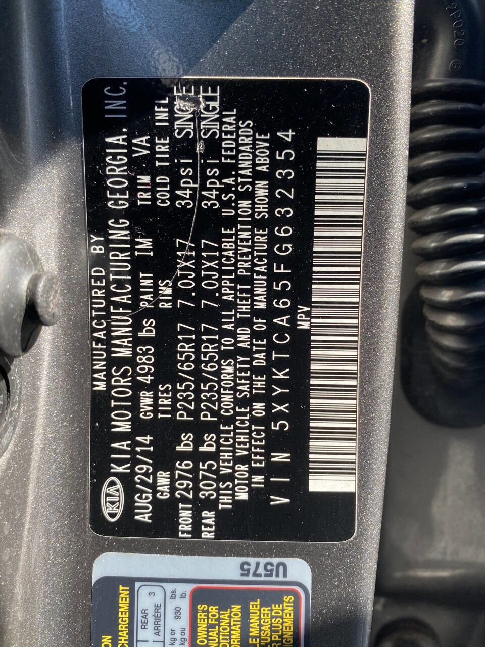 Used 2015 Kia Sorento LX image 33