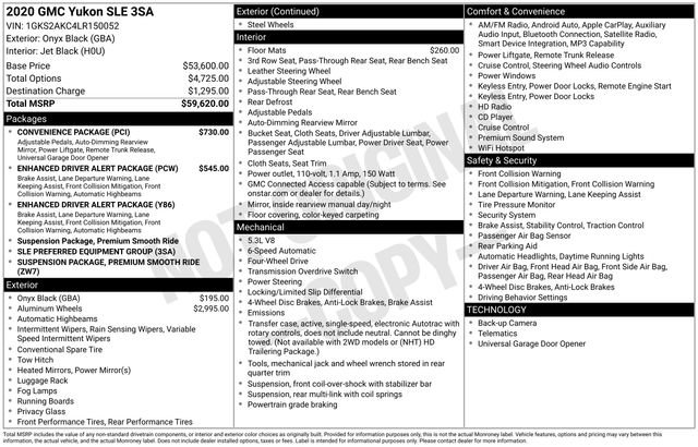 Certified 2020 GMC Yukon SLE w/ Convenience Package AWD/4WD image 7