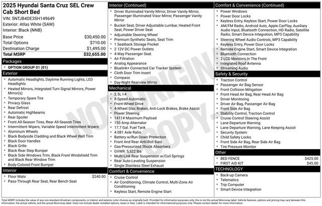 New 2025 Hyundai Santa Cruz SEL image 4