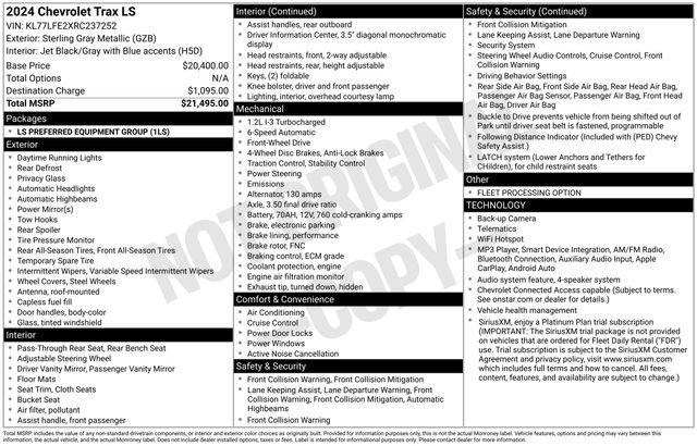 Used 2024 Chevrolet Trax LS FWD image 65